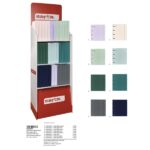 Safta Espositore con 36 raccoglitori a 4 anelli da 35 mm - Ricarica 100 fogli - 3 ripiani - Copertine in PP Foam - Chiusura elastica - Divisori interni - Tasca interna - Fogli da 90 g/m² - Colori assortiti - immagine 2