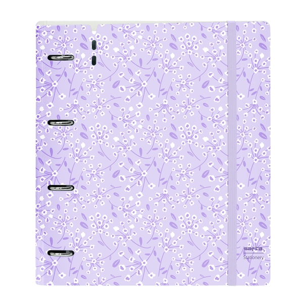 Safta Raccoglitore a 4 anelli 35 mm - Copertina in plastica - Ricarica 100 fogli - Chiusura elastica - Fessura per penna - Tasca interna - 270x40x320 mm - Colore viola Safta Raccoglitore a 4 anelli 35 mm - Copertina in plastica - Ricarica 100 fogli - Chiusura elastica - Fessura per penna - Tasca interna - 270x40x320 mm - Colore viola