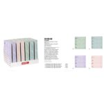 Safta Espositore con 12 raccoglitori a 4 anelli da 35 mm - Copertine in PP Foam - Include 100 fogli - Chiusura elastica - Fessura per penna - Divisori interni - Colori assortiti - immagine 2