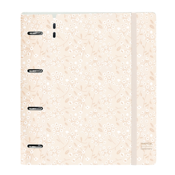 Safta Raccoglitore a 4 anelli 35 mm - Copertina in plastica - Ricarica 100 fogli - Chiusura elastica - Include divisori - Fessura per penna - Tasca interna - 270x40x320 mm - Colore beige Safta Raccoglitore a 4 anelli 35 mm - Copertina in plastica - Ricarica 100 fogli - Chiusura elastica - Include divisori - Fessura per penna - Tasca interna - 270x40x320 mm - Colore beige