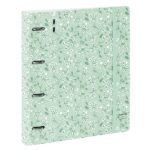 Safta Raccoglitore a 4 anelli da 35 mm - Copertine in PP Foam - Ricarica da 100 fogli - Chiusura elastica - Fessura per penna - Tasca interna - 270x40x320 mm - Colore Menta - immagine 3