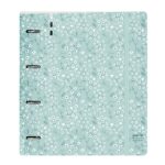 Safta Raccoglitore a 4 anelli da 35 mm - Copertina in plastica - Ricarica da 100 fogli - Chiusura elastica - Fessura per penna - Divisori interni - 270x40x320 mm - Colore Menta