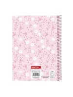 Safta Miffy Fiori - Quaderno a spirale - Formato A6 - 120 fogli - 118x146 mm - Colore rosa - immagine 2