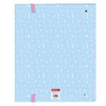 Safta Blackfit8 Smile Raccoglitore a 4 anelli da 35 mm - Copertina rigida rivestita - Ricarica da 100 fogli - Griglia 5x5 mm - Chiusura elastica - 270x35x320 mm - Colore azzurro - immagine 2