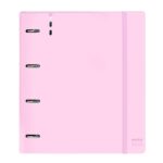 Safta Feeling Raccoglitore a 4 anelli da 35 mm - Copertine in PP Foam - Ricarica 100 fogli - Griglia 5x5 mm - Grammatura 90 g/m² - Divisori - Aletta interna - 270x40x320 mm - Colore rosa