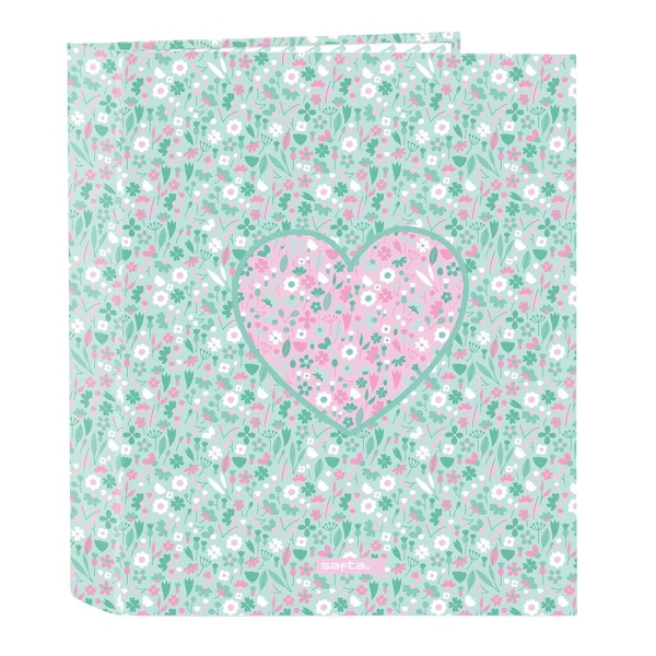 Safta Cuore Raccoglitore a 4 anelli 40 mm - Copertina rigida rivestita - Formato Folio - 270x60x330 mm - Colore turchese Safta Cuore Raccoglitore a 4 anelli 40 mm - Copertina rigida rivestita - Formato Folio - 270x60x330 mm - Colore turchese