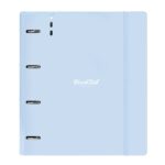 Safta Blackfit8 Cool Raccoglitore a 4 anelli da 35 mm - Copertine in PP Foam - Ricarica da 100 fogli - Chiusura elastica - Separatori inclusi - Fessura per penna - 270x40x320 mm - Colore azzurro
