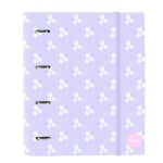 Safta Bouquet Raccoglitore con 4 anelli da 35 mm - Copertina rigida rivestita - Ricarica da 100 fogli - Chiusura elastica - Separatori inclusi - Fogli da 80 g/m² - 270 x 35 x 320 mm - Colore viola