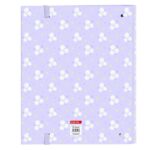 Safta Bouquet Raccoglitore con 4 anelli da 35 mm - Copertina rigida rivestita - Ricarica da 100 fogli - Chiusura elastica - Separatori inclusi - Fogli da 80 g/m² - 270 x 35 x 320 mm - Colore viola - immagine 2