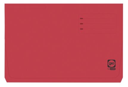 Gio By Elba Cartellina con tasca e patta formato A4 Rossa - Cartoncino resistente da 320 g - Tasca e patta per una maggiore protezione - Formato A4 per documenti importanti