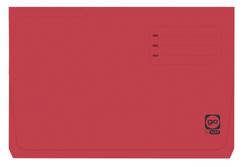 Gio By Elba Cartellina con tasca e patta formato A4 Rossa - Cartoncino resistente da 320 g - Tasca e patta per una maggiore protezione - Formato A4 per documenti importanti