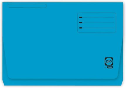 Gio By Elba Sottocartella con busta e patta formato Folio - Blu intenso - Cartoncino da 320 g - Pratica busta e patta - Ideale per documenti importanti
