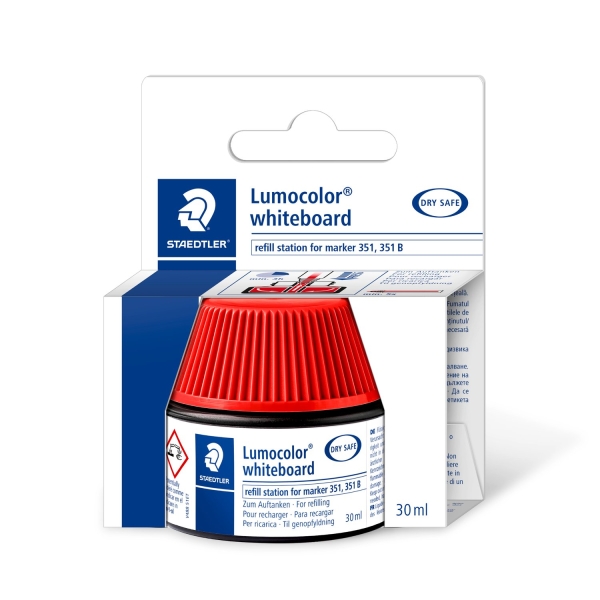 Staedtler Flacone di inchiostro per ricarica pennarello Lumocolor 351 - Capacità 30 ml - Colore rosso Staedtler Flacone di inchiostro per ricarica pennarello Lumocolor 351 - Capacità 30 ml - Colore rosso
