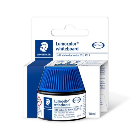 Staedtler Flacone di inchiostro per ricarica pennarello Lumocolor 351 - Capacità 30 ml - Colore blu