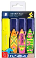 Staedtler Textsurfer Classic 364 Confezione da 4 evidenziatori fluorescenti - Asciugatura rapida - Tratto 1 - 5 mm circa - Colori assortiti