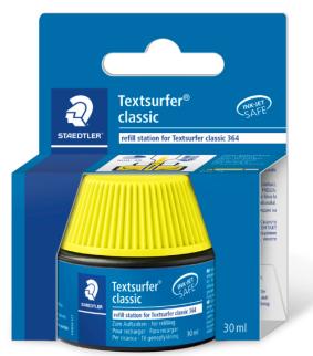 Staedtler Flacone di inchiostro per ricarica pennarello Textsurfer 364 - Capacità 30 ml - Colore giallo