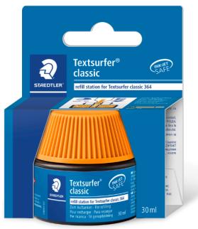 Staedtler Flacone di inchiostro per ricarica pennarello Textsurfer 364 - Capacità 30 ml - Colore arancione
