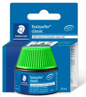 Staedtler Flacone di inchiostro per ricarica pennarello Textsurfer 364 - Capacità 30 ml - Colore verde