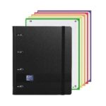 Oxford Europeanbinder Live & Go A4+ Pack con raccoglitore formato A4+ con ricambio da 100 fogli + confezione da 4 pennarelli Pelikan Testmarker 490 - Copertina in polistirolo - Chiusura con elastico - Colore nero - immagine 2