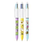 0 mm - Inchiostro a base di olio - Corpo decorato con disegni Kawaii - 4 colori di inchiostro