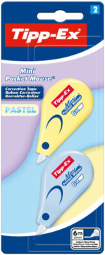 Tipp-Ex Mini Pocket Mouse Pastel Confezione con 2 nastri correttori 5 mm x 6 m - Resistente - Scrittura istantanea