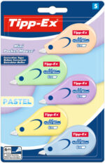 Tipp-Ex Mini Pocket Mouse Pastel Pack con 5 nastri correttori 5 mm x 6 m - Resistente - Scrittura istantanea