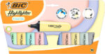 Bic Marking Highlighter Flat Pastel Confezione da 10 evidenziatori fluorescenti - Punta smussata - Larghezza tratto da 1