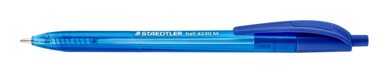 Staedtler 4230 M Penna a sfera retrattile - Punta 1 mm - Larghezza del tratto media - Design triangolare - Colore blu
