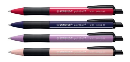 5 mm - Realizzate con l'87% di bioplastica - Impugnatura antiscivolo - Ricaricabili - Inchiostro blu - Colori assortiti
