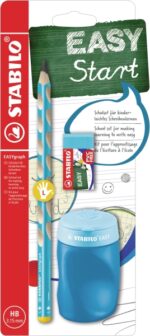 Stabilo Easygraph Pack con matita a grafite + temperino con contenitore + gomma - Minetta HB da 3