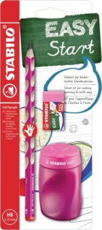 Stabilo Easygraph Pack con matita a grafite + temperino con serbatoio + gomma - Minuta HB da 3