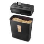 Hama Prime M50Cd-B Distruggidocumenti manuale - 220 W - 13 L - 68 dB - Distrugge fino a 6 fogli - 2,5 m/min - Microtaglio P-5 - Adatto a CD/DVD - Distrugge nastri magnetici e carte - 31x16,4x38 cm - Colore nero - immagine 5