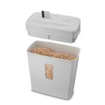 Hama Prime M50Cd-W Distruggidocumenti manuale - 220 W - 13 L - Distrugge fino a 6 fogli - 2,5 m/min - Micro-Cut P-5 - Adatto a CD/DVD - Distrugge bande magnetiche e tessere - 31 x 16,4 x 38 cm - Colore bianco - immagine 5