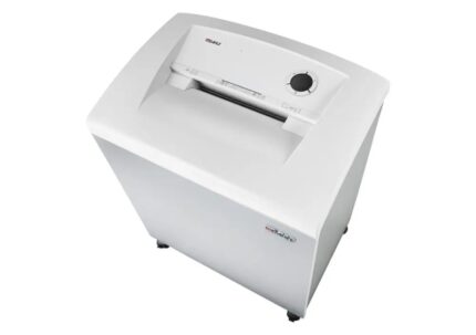 Dahle 214 Distruggidocumenti manuale a strisce P-2 - Distrugge fino a 26 fogli - Capacità del cestino 140 L - Ruote girevoli - Colore grigio
