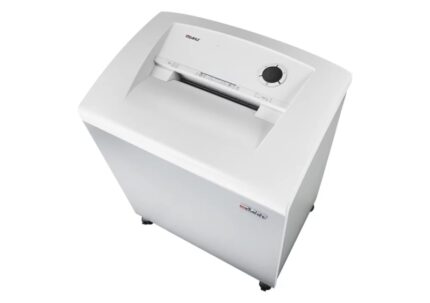 Dahle 114 Distruggidocumenti manuale a strisce P-2 - Distrugge fino a 35 fogli - Capacità del cestino 140 L - Ruote girevoli - Colore grigio