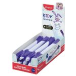 Maped Kidy Lern Magic Penna cancellabile con guida per le dita - Modello Coniglio - Inchiostro blu - Consigliata per bambini dai 4 ai 10 anni - Colore viola