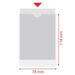 Esselte Confezione da 100 porta tesserini Dimensioni 78x114 mm 75Q 140 micron - PVC trasparente Finitura liscia - immagine 3