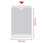 Esselte Confezione da 100 porta tesserini Dimensioni 82x122 mm 80Q 140 micron - PVC trasparente Finitura liscia - immagine 3