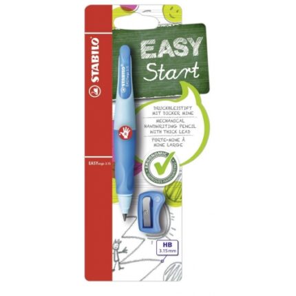Stabilo Easyergo Pack con matita a scatto + temperino - Mina HB da 3