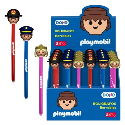 Dohe Playmobil Espositore da 24 penne cancellabili - Punta 1 mm