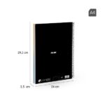 Milan Sunset Quaderno a spirale formato A4 a righe da 7 mm - 120 fogli da 95 g/m² - Microperforato, 4 fori e strisce colorate - immagine 5