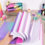strisce colorate e 4 fori - Colore Viola/Turchese