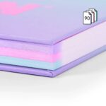 Milan Sunset Quaderno a spirale Formato A4 Righe da 7 mm - 90 fogli da 95 g/m² - Microperforato, strisce colorate e 4 fori - Colore Viola/Turchese - immagine 4