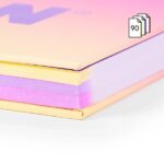 Milan Sunset Quaderno a spirale Formato A4 Griglia 5x5 mm - 90 fogli da 95 g/m² - Microperforato, strisce colorate e 4 fori - Colore Giallo/Rosa - immagine 4