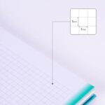 Milan Sunset Quaderno a spirale Formato A4 Griglia 5x5 mm - 90 fogli da 95 g/m² - Microperforato, strisce colorate e 4 fori - Colore turchese/viola - immagine 3