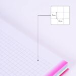 Milan Sunset Quaderno a spirale Formato A4 Griglia 5x5 mm - 90 fogli da 95 g/m² - Microperforato, strisce colorate e 4 fori - Colore Rosa/Giallo - immagine 3