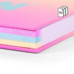 Milan Sunset Quaderno a spirale Formato A4 Griglia 5x5 mm - 90 fogli da 95 g/m² - Microperforato, strisce colorate e 4 fori - Colore Rosa/Giallo - immagine 4