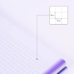 Milan Sunset Quaderno a spirale Formato A4 Griglia 5x5 mm - 90 fogli da 95 g/m² - Microperforato, strisce colorate e 4 fori - Colore Viola/Turchese - immagine 3
