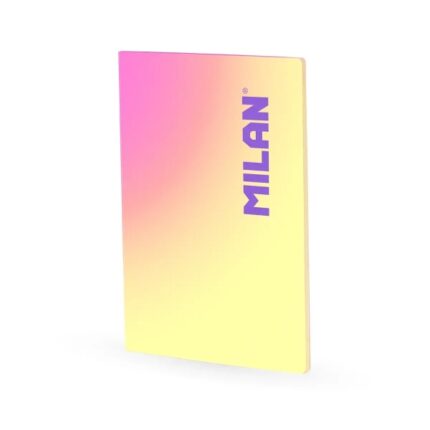 Milan Sunset Taccuino incollato formato A4 griglia 5x5 mm - 48 fogli da 95 g/m² microperforati - Colore Giallo/Rosa