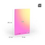 Milan Sunset Taccuino incollato formato A4 griglia 5x5 mm - 48 fogli da 95 g/m² microperforati - Colore rosa/giallo - immagine 5